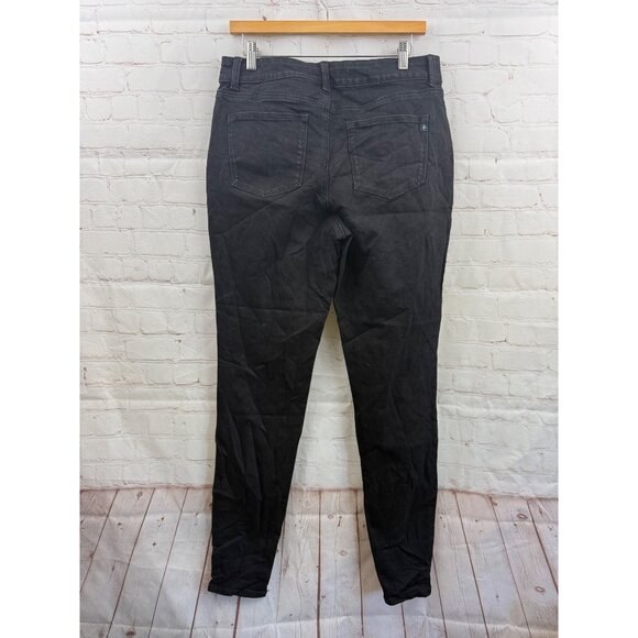 M. Jeans by Maurices Womens Size Large Long Black Skinny Casual 4 Pockets - Picture 2 of 6